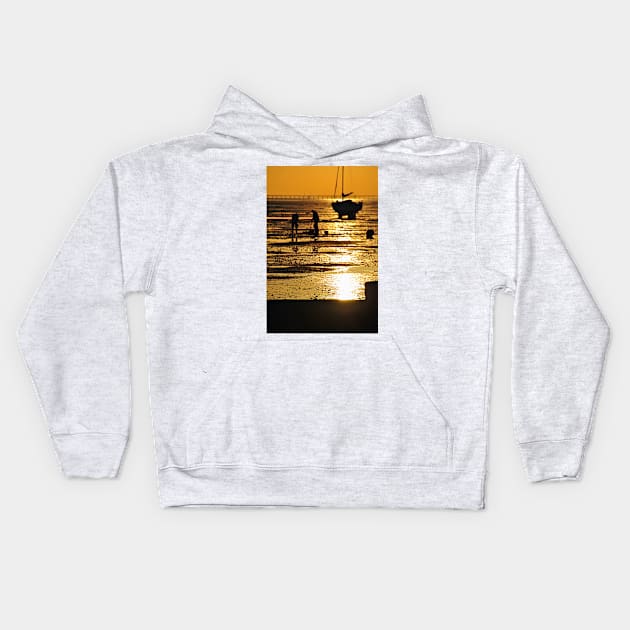 Thorpe Bay Sunset Southend on Sea Essex Kids Hoodie by AndyEvansPhotos